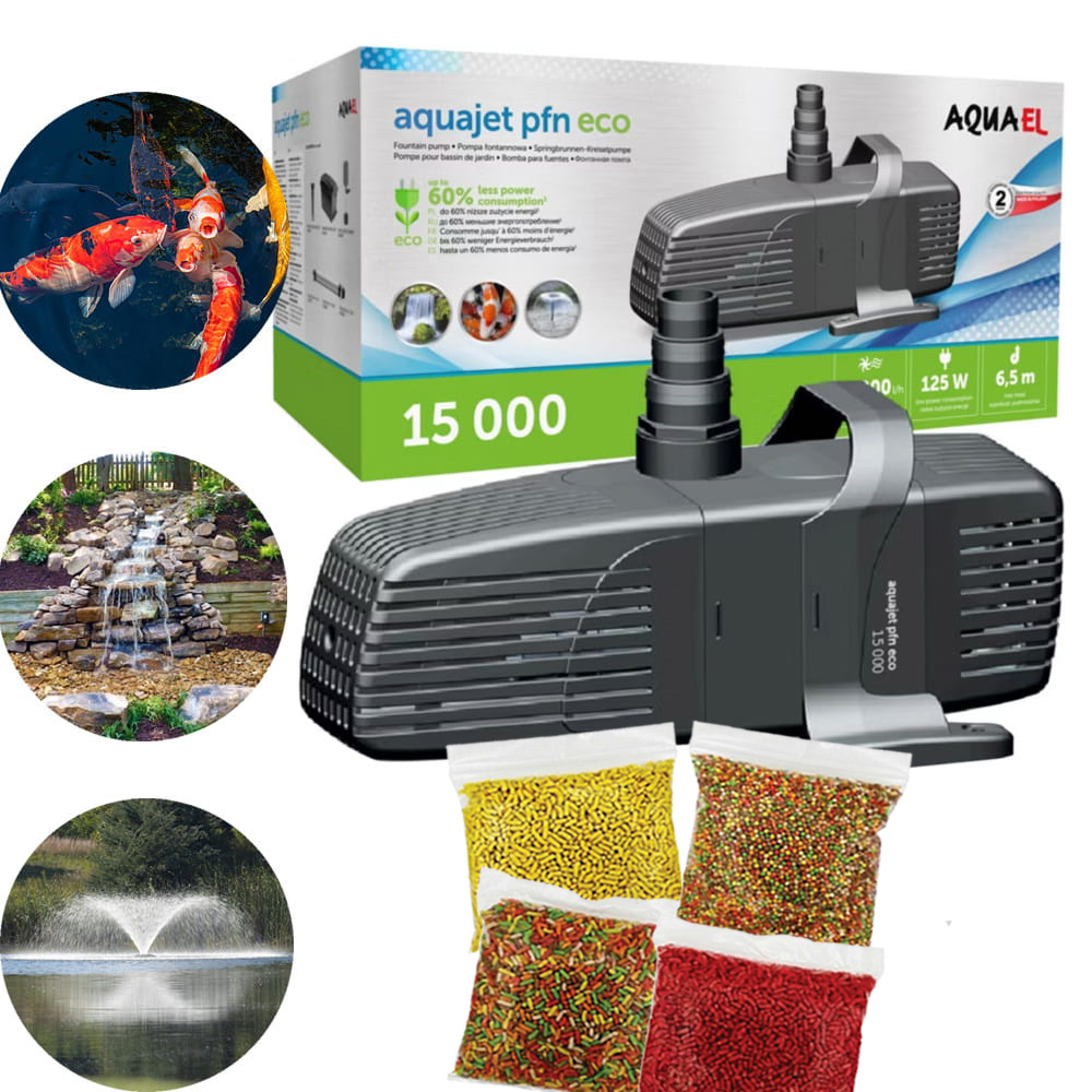 Aquael PFN-15000 ECO Pompa do oczka wodnego 125W 14000l/h + gratisy